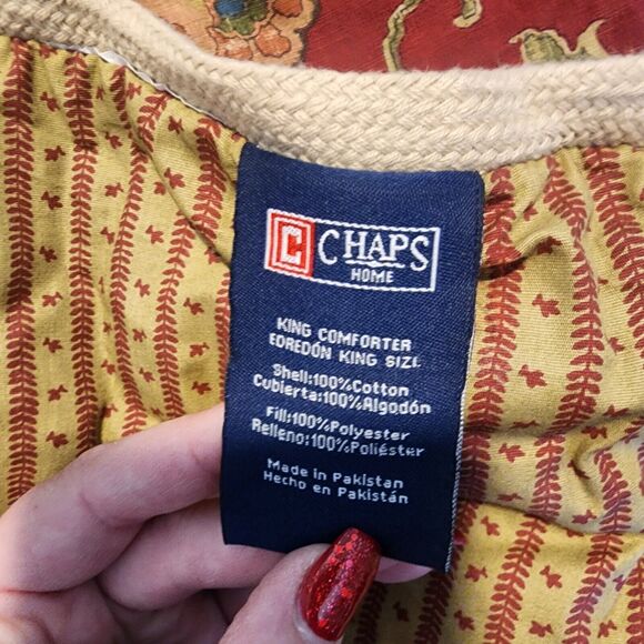 Chaps King Bedding Set Cottage Rose Cottagecore Bold Feminine Woven Floral Shams - Picture 4 of 7